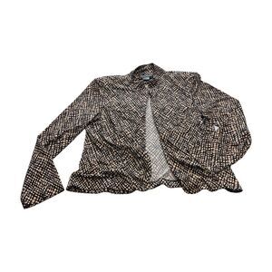 Jessica Howard Jacket Black and Brown Stretch Lightweight Women’s Size 14